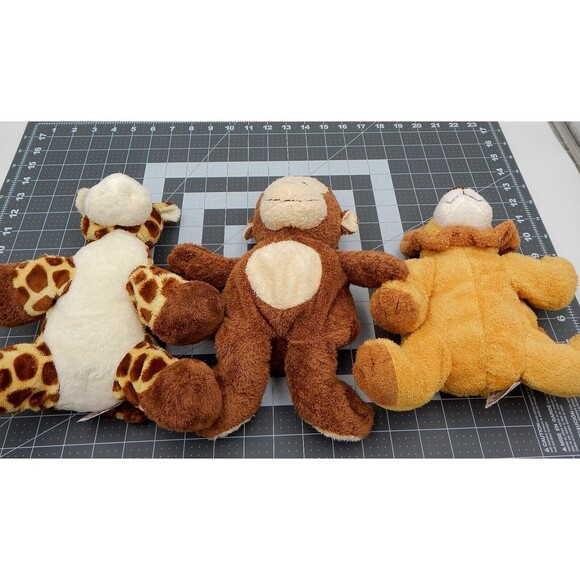 Ty Pluffies Tylux Giraffe Lion Monkey Beanbag Terry Plush Stuffed Animal Set/3 - Picture 5 of 14